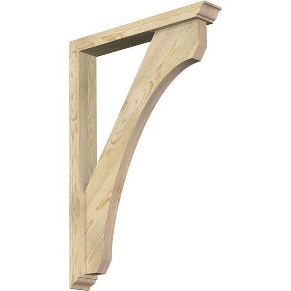 Ekena Millwork Legacy Traditional Rough Sawn Bracket w/ Offset Brace, Douglas Fir, 4"W x 26"D x 38"H BKT0402X26X38LEC01RDF - main